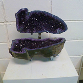 Uruguay Minerals. Marcos Lorenzelli S.R.L. Amethyst Pieces with Stands